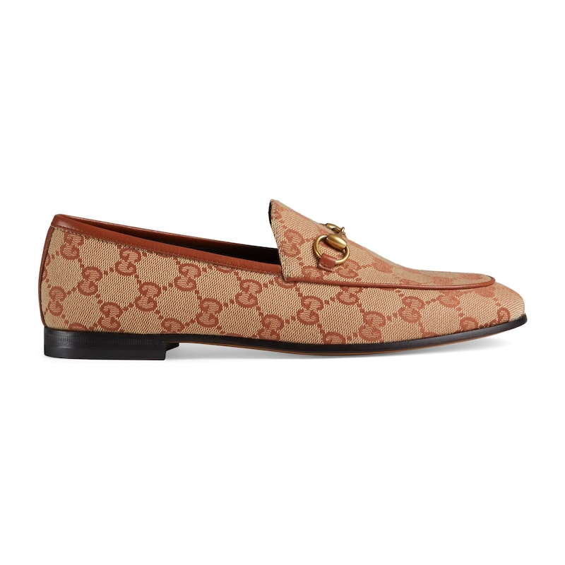 Gucci New Jordaan Gg Supreme Canvas Loafer In Beige