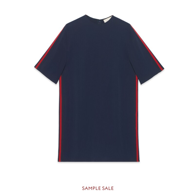 GUCCI STRETCH VISCOSE TUNIC DRESS WITH WEB,528977ZKR014755
