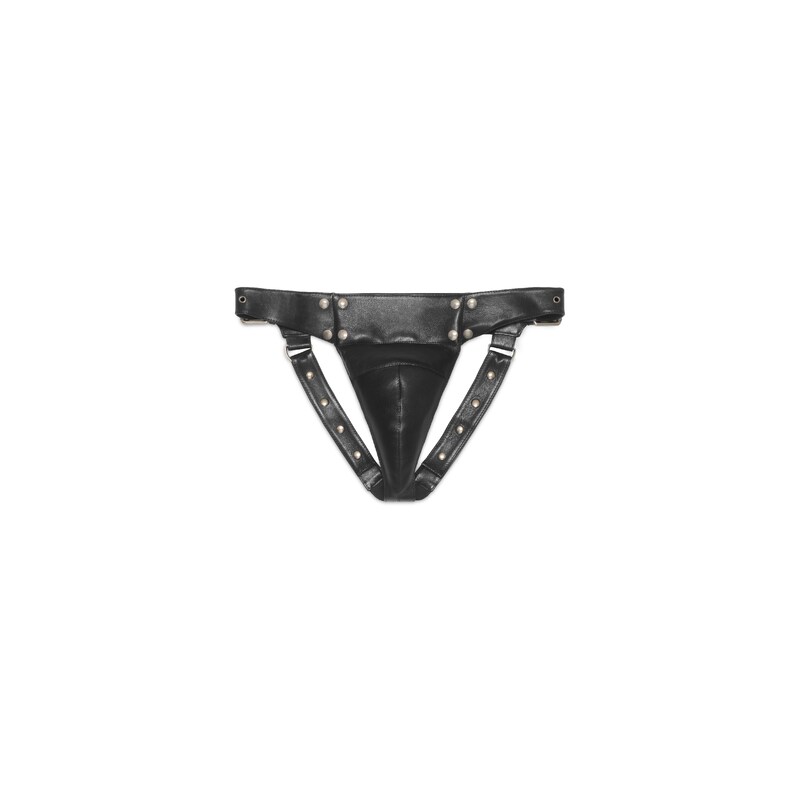 GUCCI LEATHER JOCKSTRAP WITH STUDS 