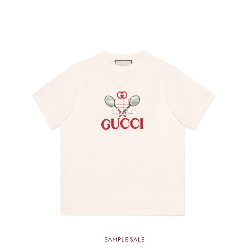 GUCCI T-SHIRT WITH GUCCI TENNIS,580762XJBHP7136