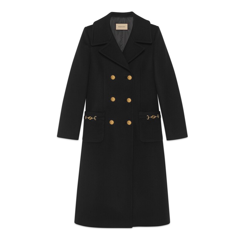 GUCCI DOUBLE-BREASTED WOOL COAT,592185ZHW031000