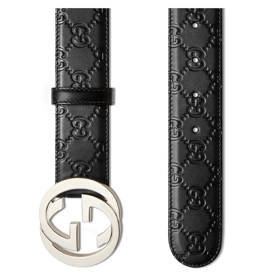 Belt with Interlocking G buckle