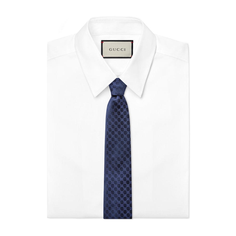 Corbata de seda con GG 