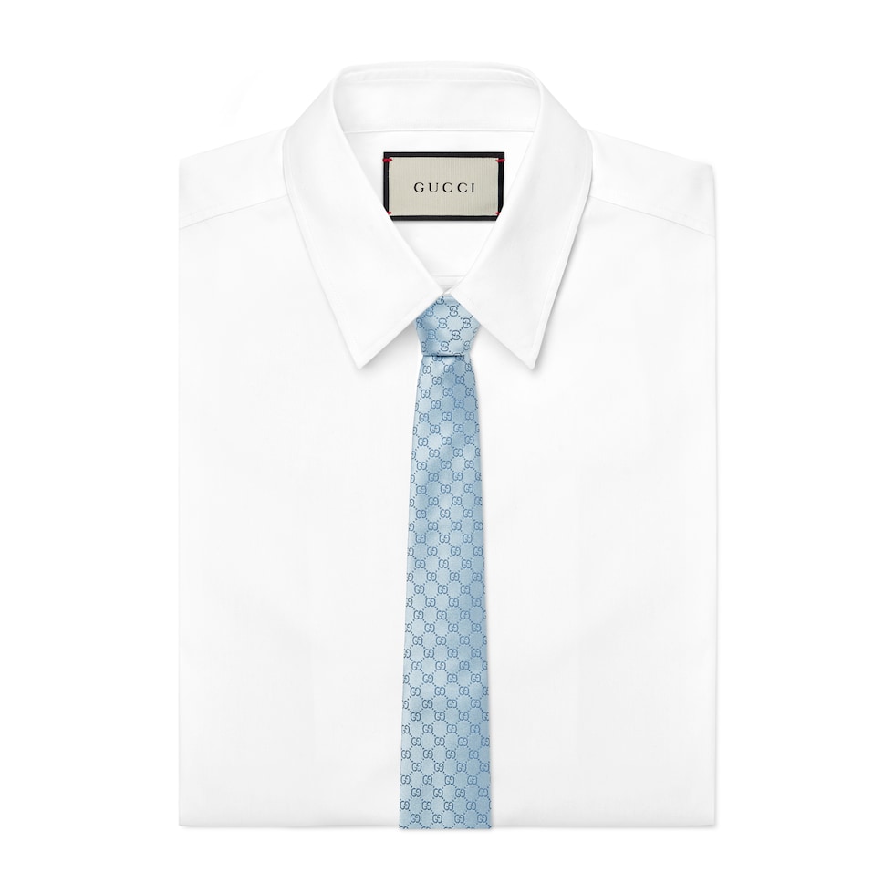 Corbata de seda con GG 