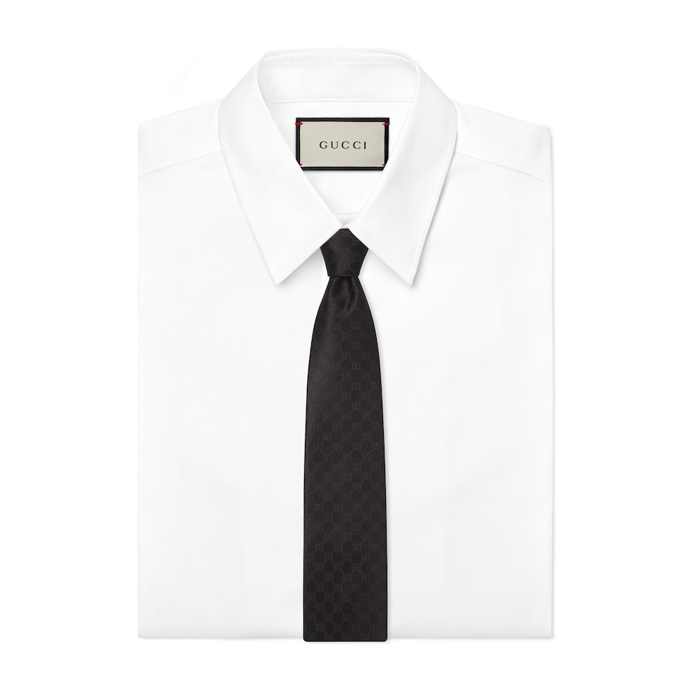 Corbata de seda con GG 