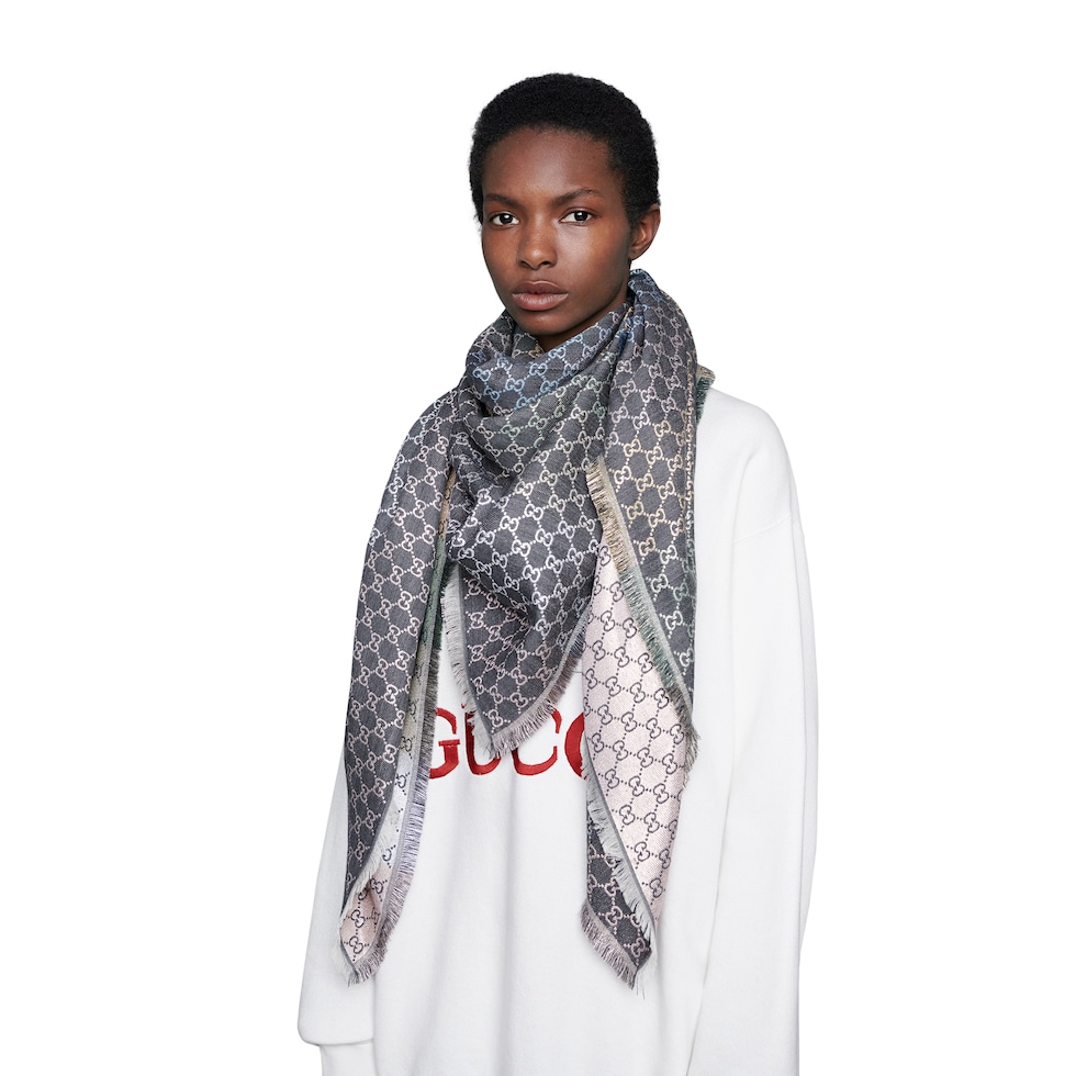GG jacquard shawl