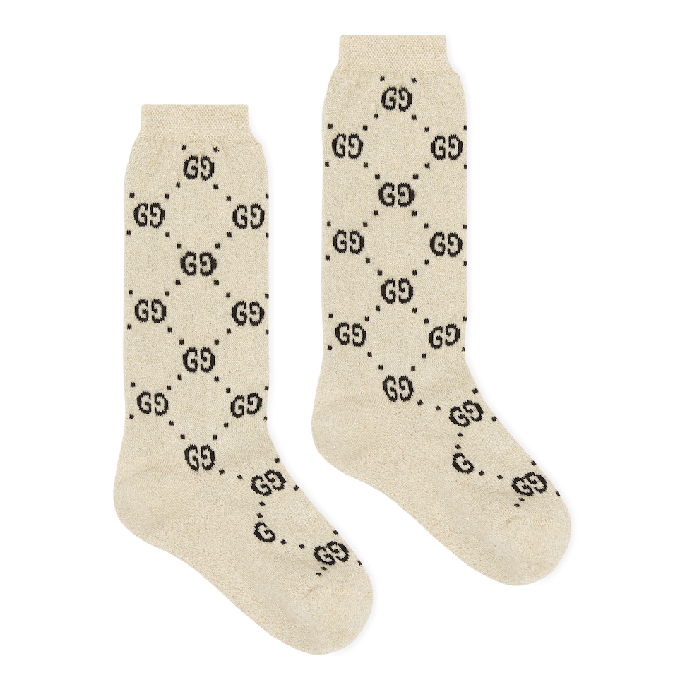 Children's cotton GG lamé socks