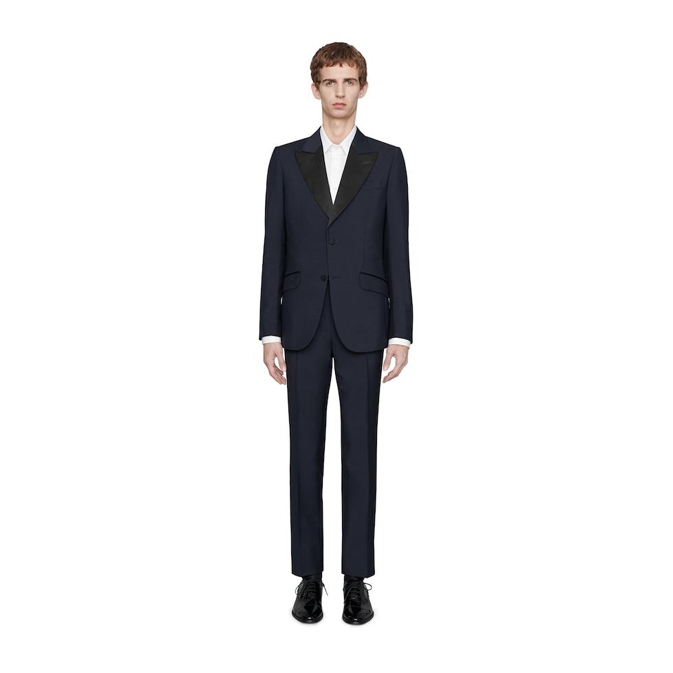 Fitted mohair wool tuxedo