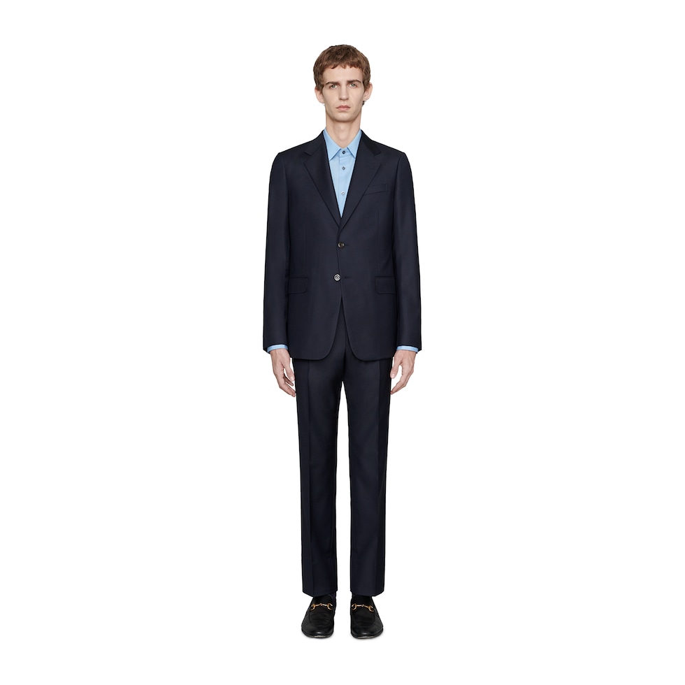 Straight fit wool suit