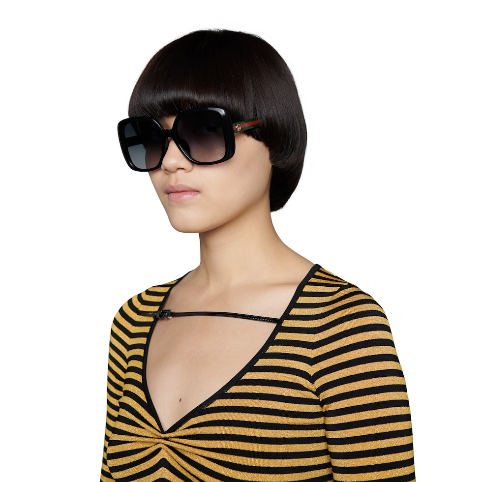 ウェブ スクエア サングラス（アジアン フィット）