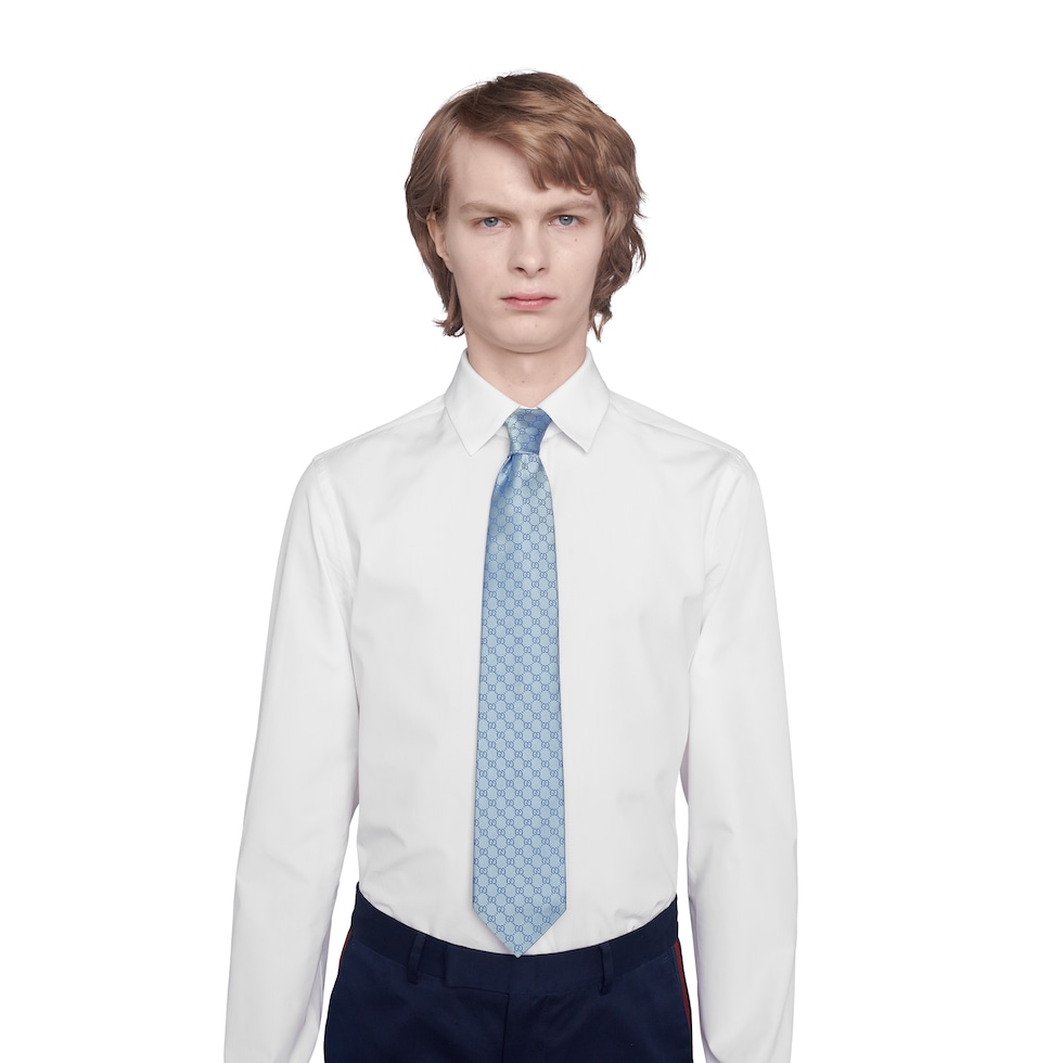 Corbata de seda con GG 