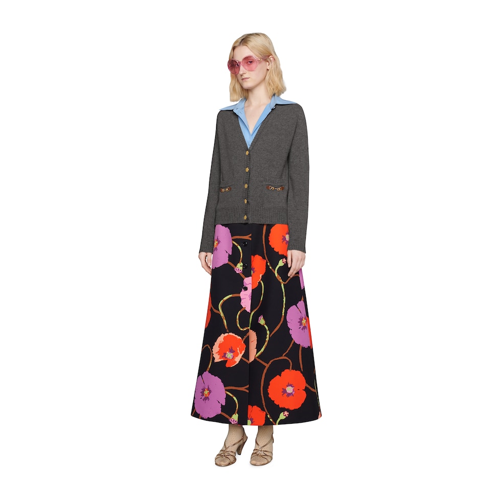 Cashmere cardigan with Horsebit