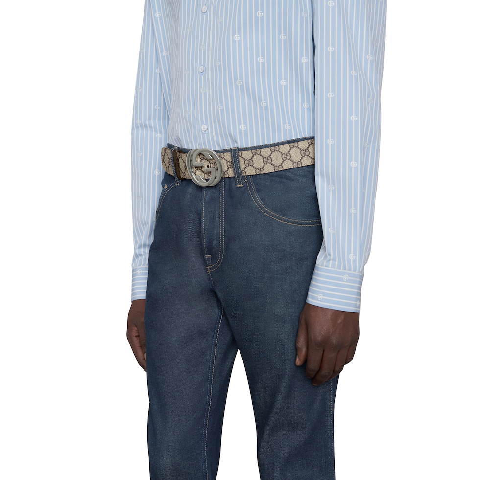 Belt with Interlocking G buckle