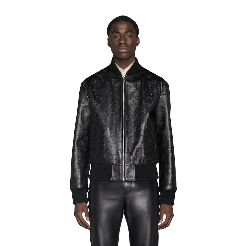 グッチ　レザーブルゾン 2024-2025 AW GUCCI(グッチ) レザージャケット(メンズ) - 海外
