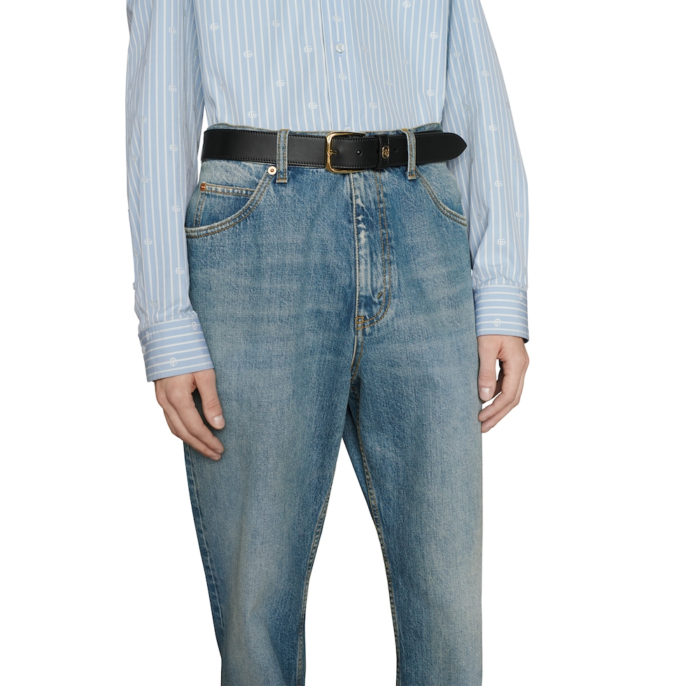 Belt with Interlocking G detail