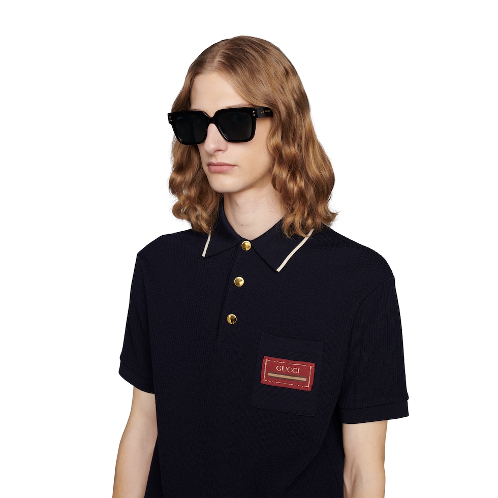 スクエアフレーム サングラス