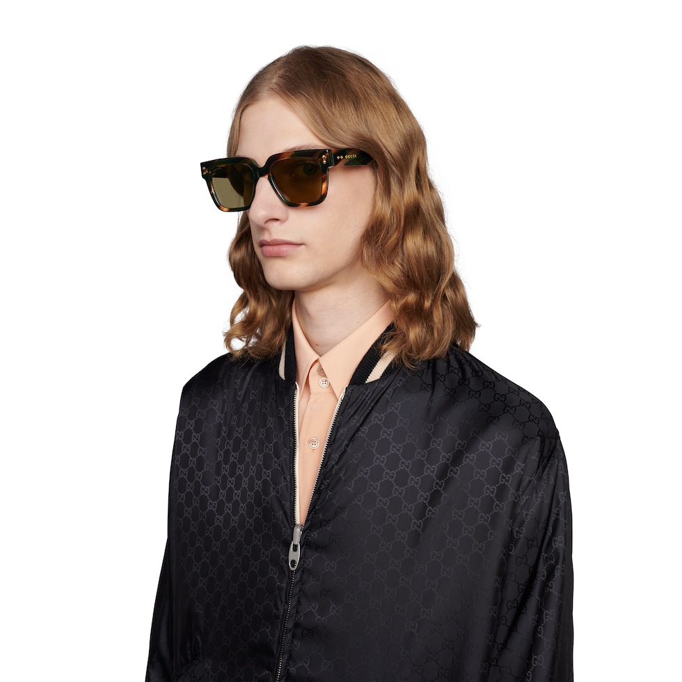 Rectangular frame sunglasses