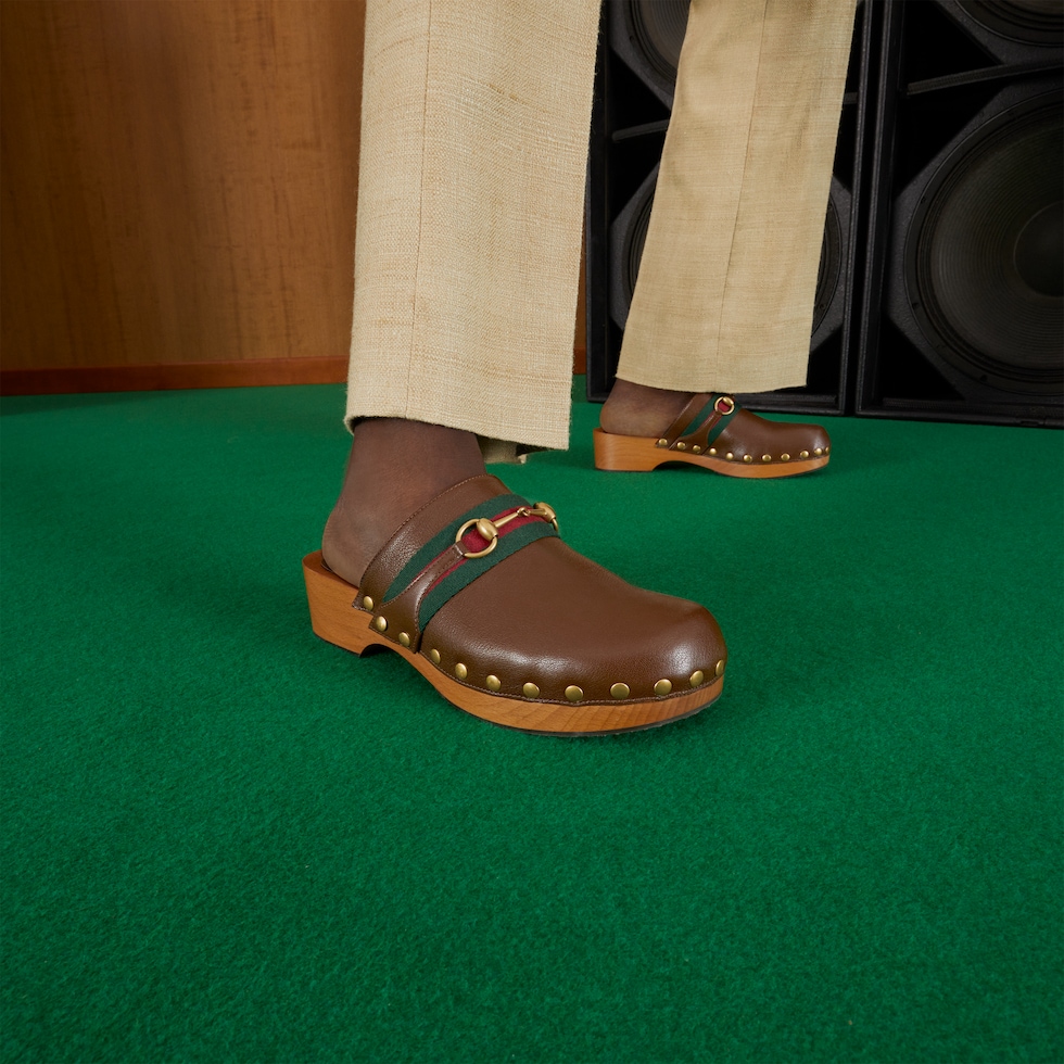 Men's leather slipper with Horsebit