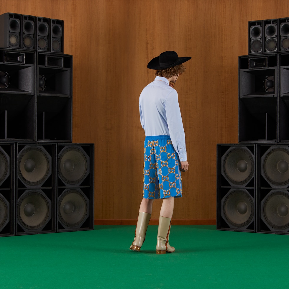 Cotton silk shirt with Double G