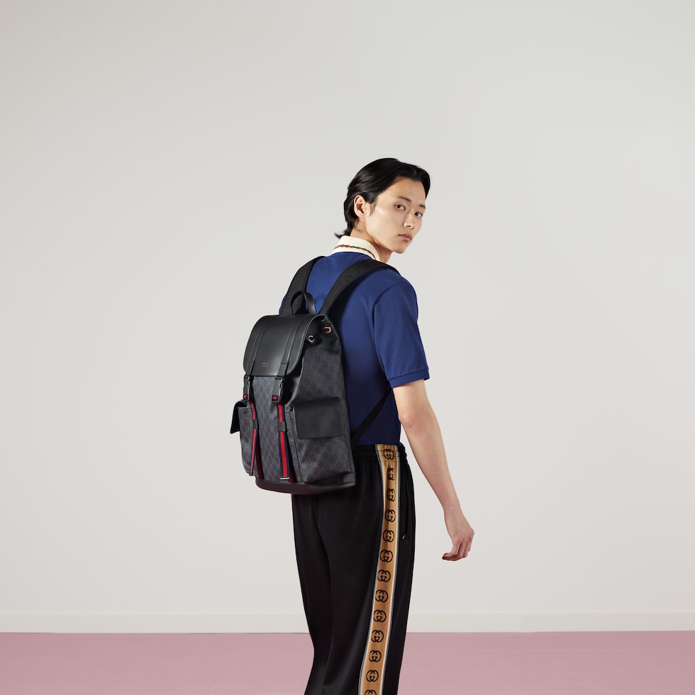 GG Black large backpack