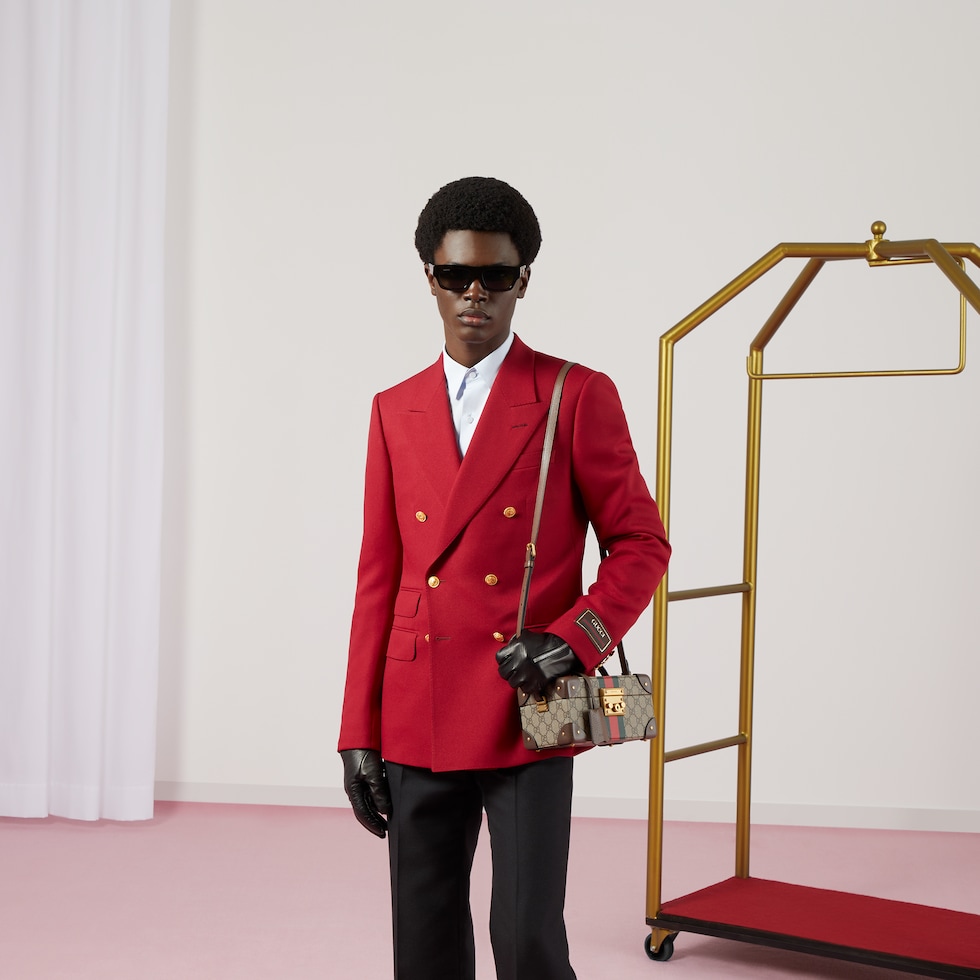 ウェブ ストライプ付き Gucci Savoyウォッチケース