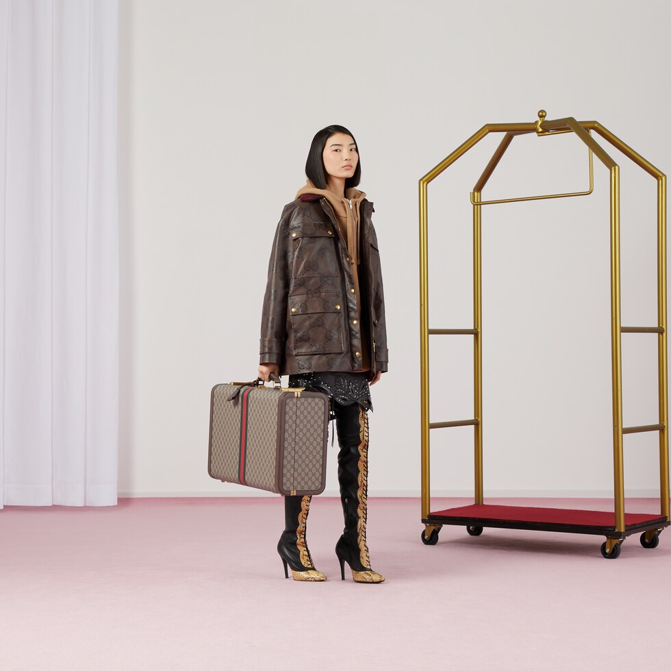 ウェブ ストライプ付き Gucci Savoyエクストララージ スーツケース