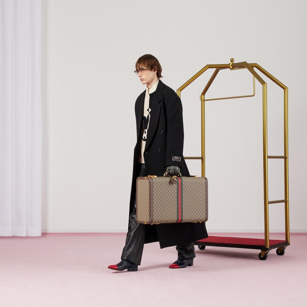 ウェブ ストライプ付き Gucci Savoyエクストララージ スーツケース