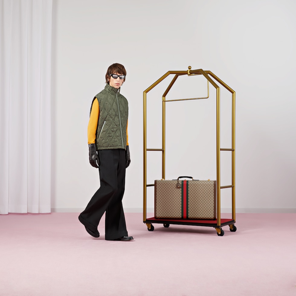 ウェブ ストライプ付き Gucci Savoyエクストララージ スーツケース