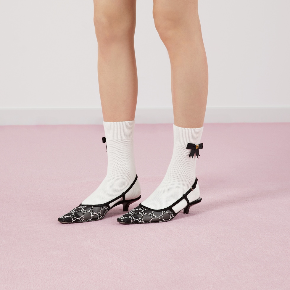 GUCCI ヒールパンプス 美品 GUCCI グッチ パンプス ウィングチップ レザー ハイヒール