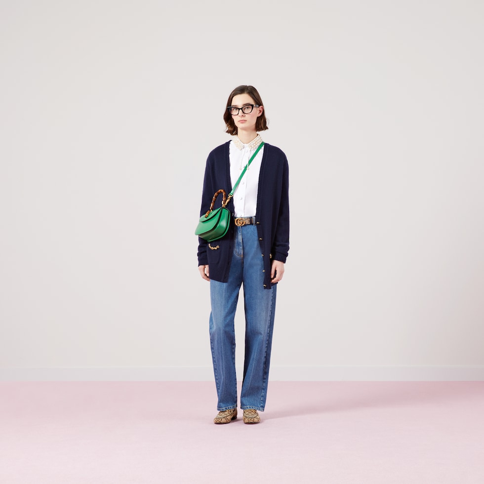 Cashmere cardigan with chain detail