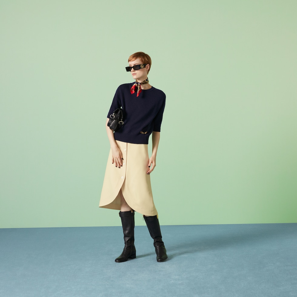 Cashmere top with Horsebit