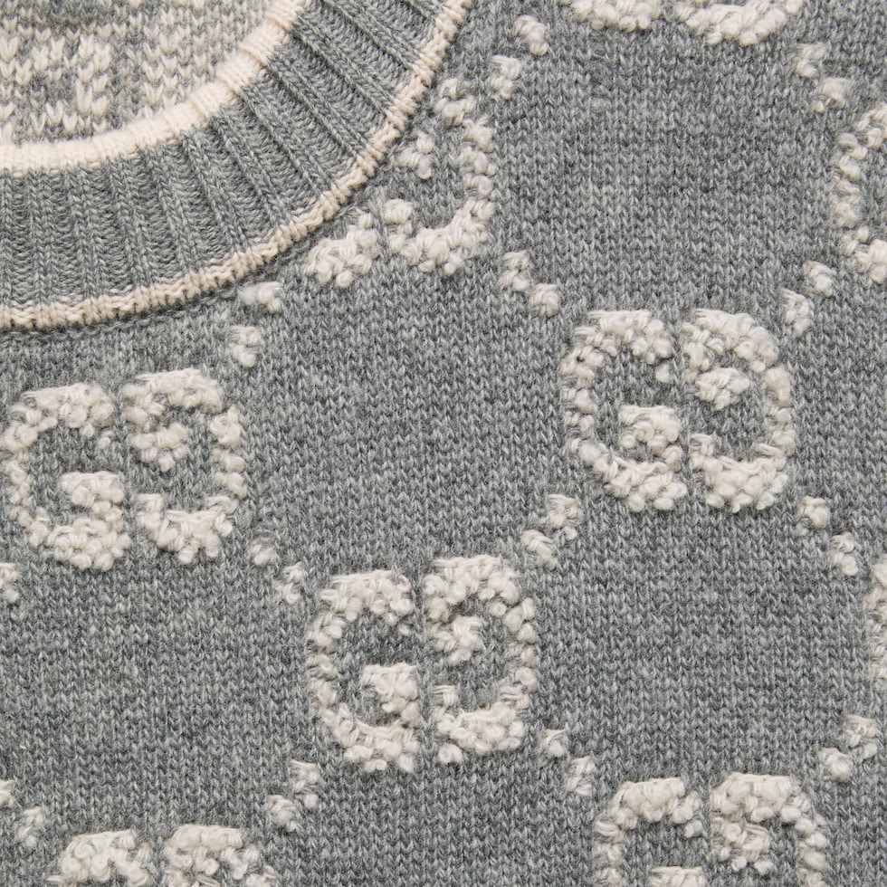 GG wool bouclé jacquard top
