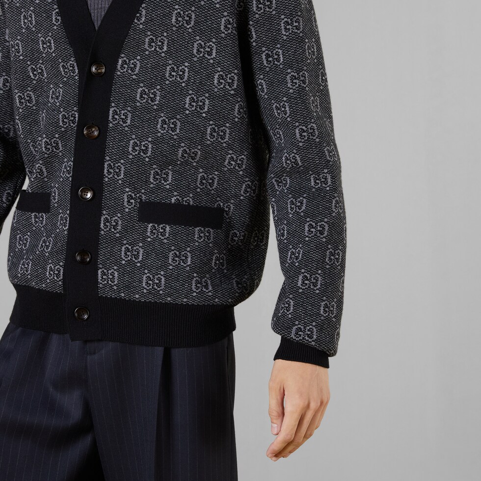 GG wool jacquard cardigan