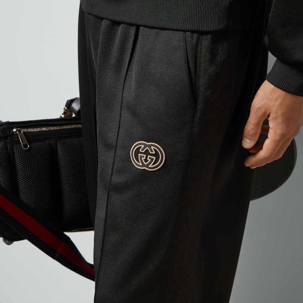 Technical jersey track trouser