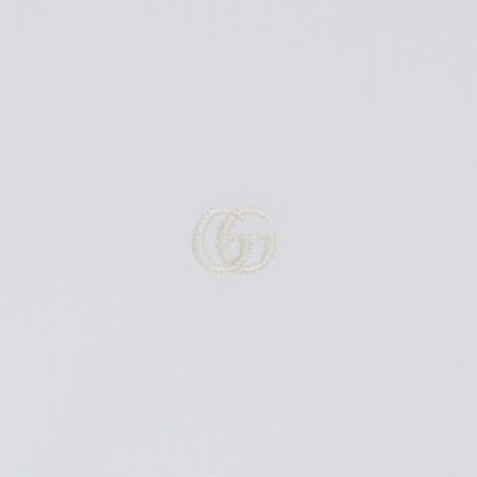 더블 G 코튼 실크 셔츠