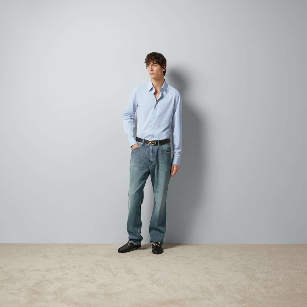 【GUCCI】メンズ ドレスシャツ 39 ダークブラウン 新品 メンズ ハイブランド ドレスシャツ | フォーマル | GUCCI® JP