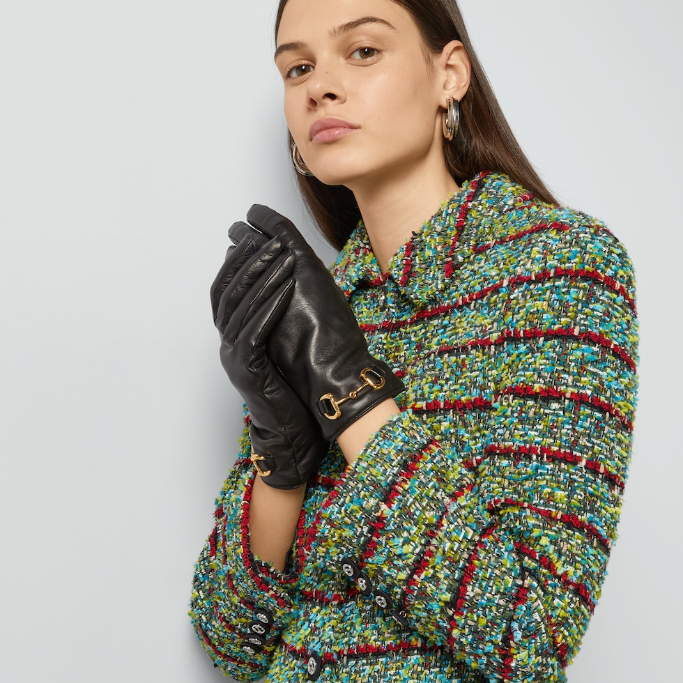 GUCCI グッチシマ レザーグローブ ホースビット レザーグローブ 手袋 グッチ ウィメンズ ウィンターグローブ | GUCCI® JP