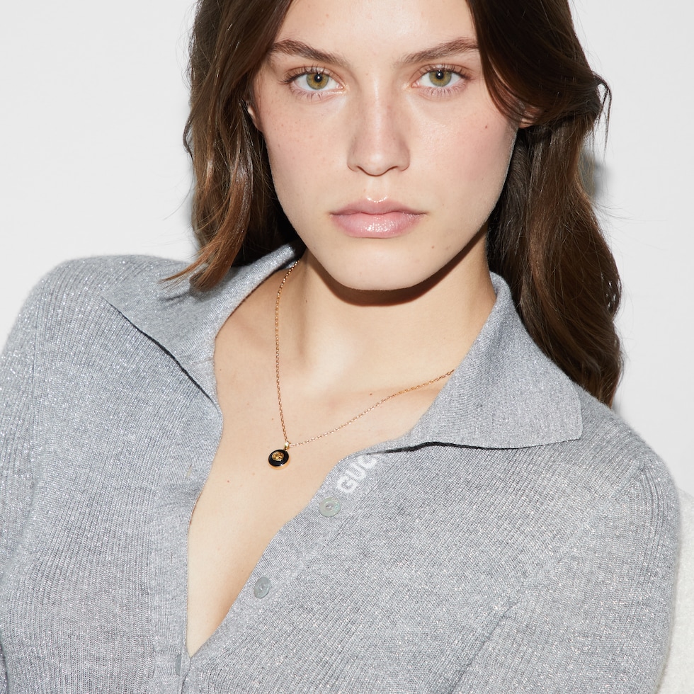 Collana a catena Gucci Interlocking 18 carati