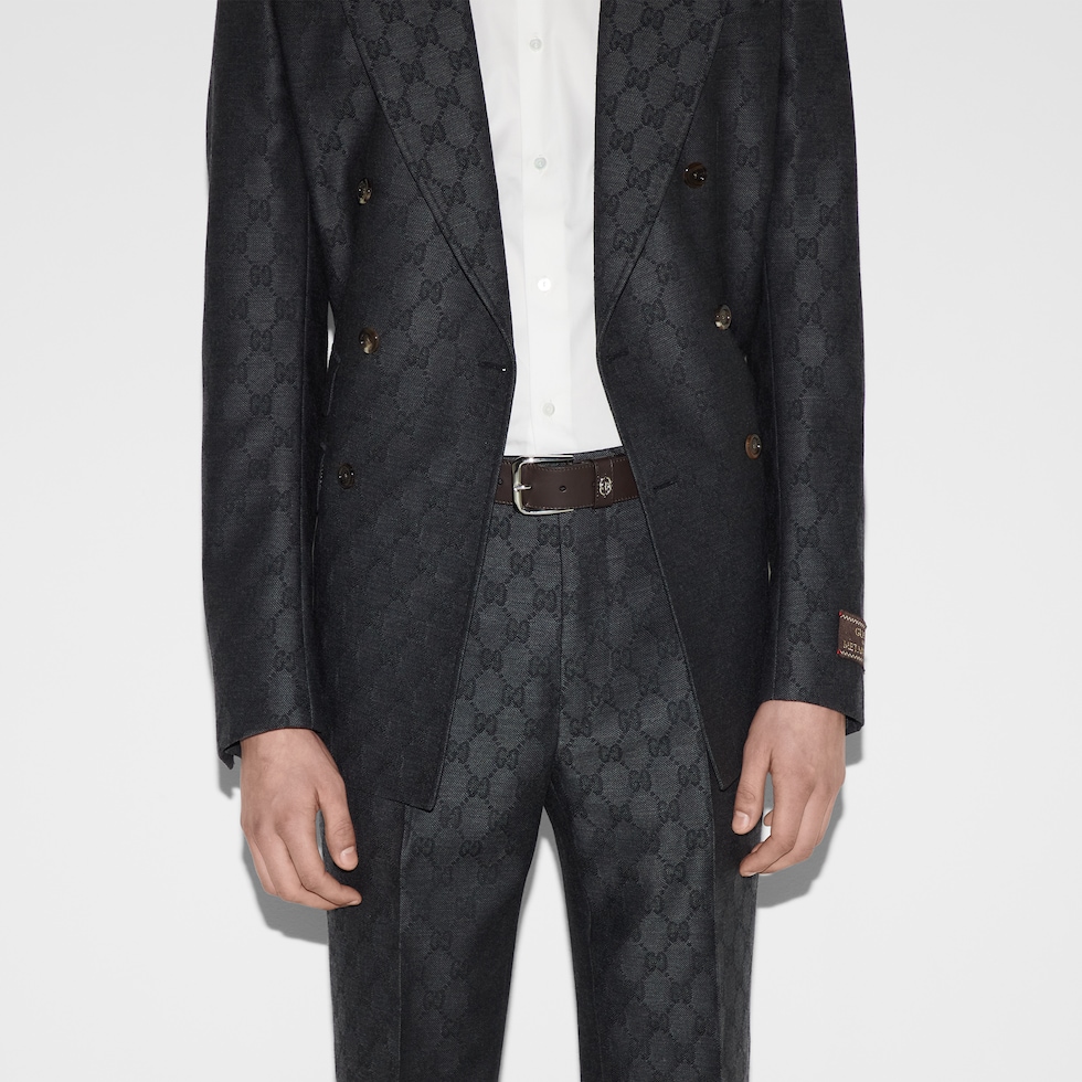 Belt with Interlocking G detail
