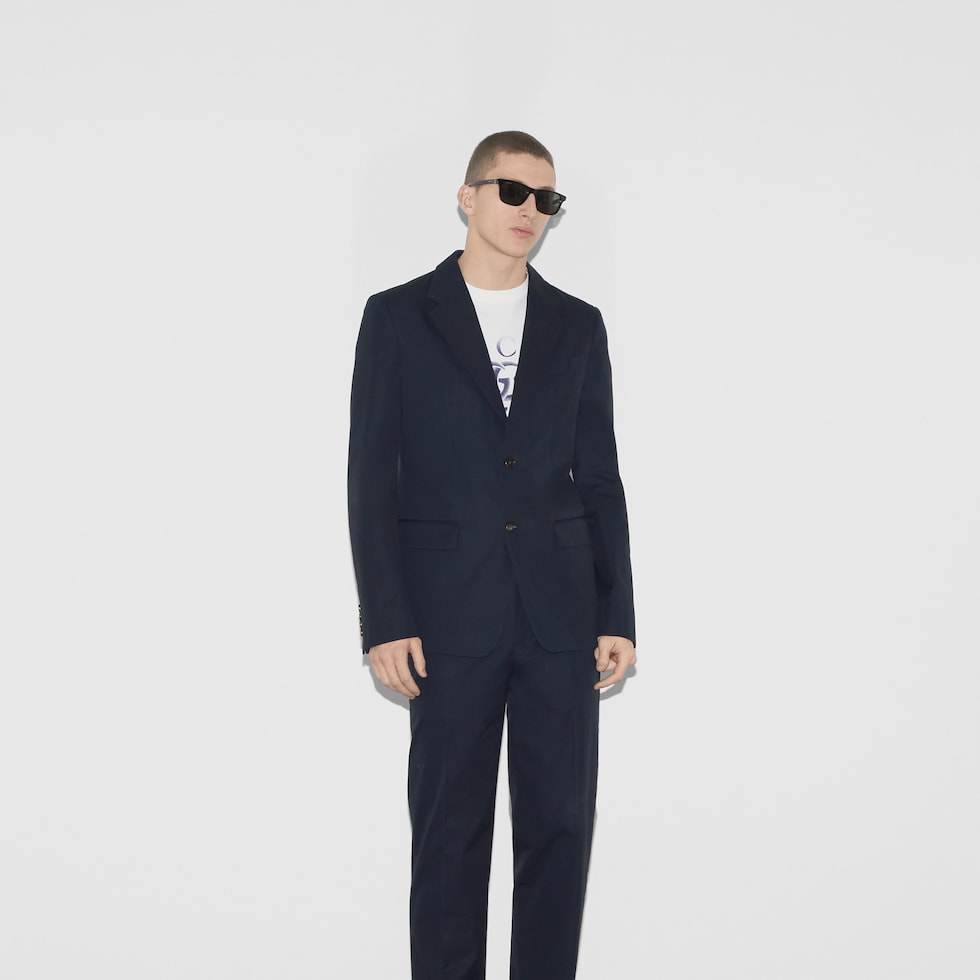 Cotton poplin suit with Web