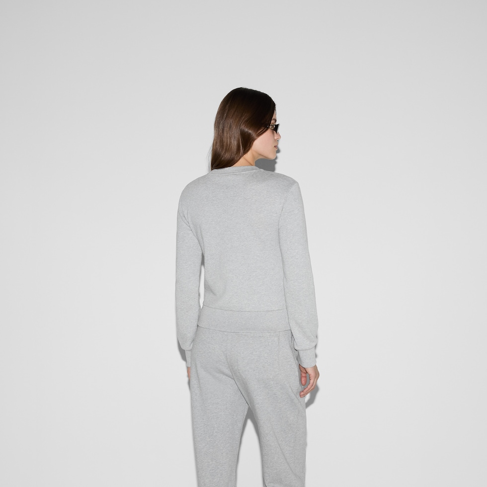 Cotton jersey embossed sweatshirt