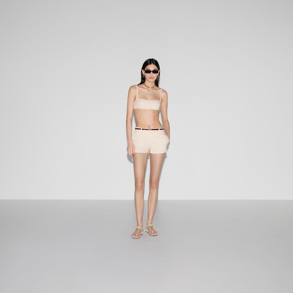 GG cotton gabardine top