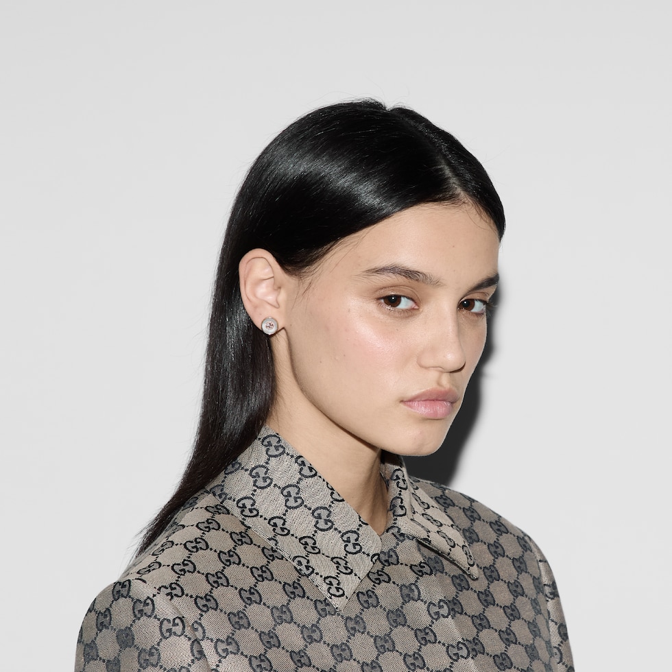 Gucci Interlocking 18k diamond earrings