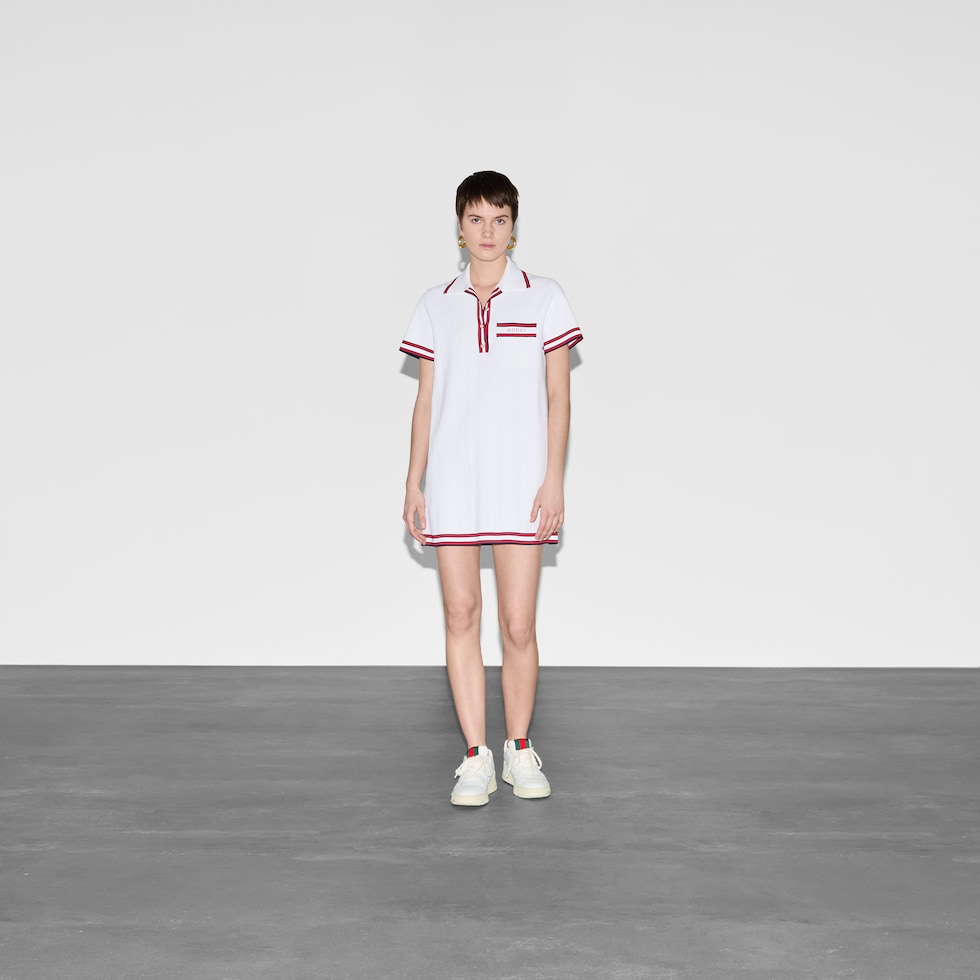 Polo dress with Web trim