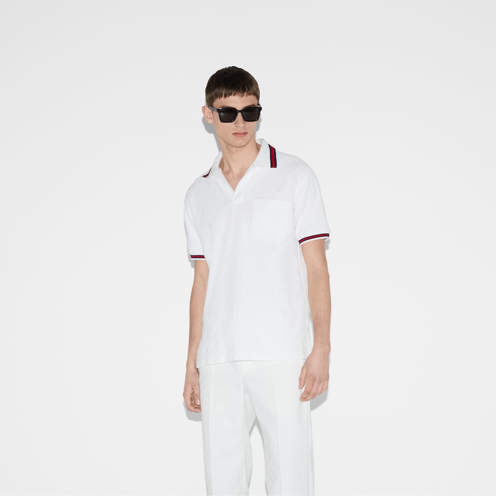 Poloshirt aus Frottee mit GG Motiv und Web