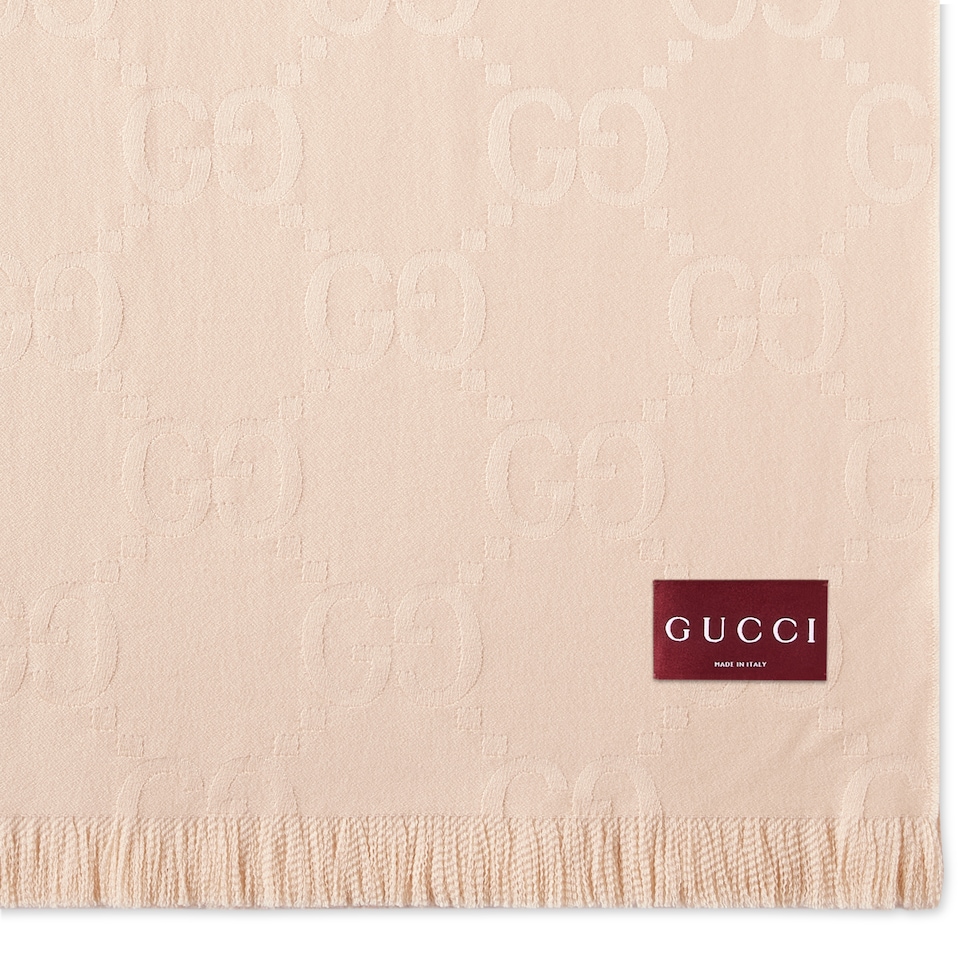 Coperta in lana e seta GG