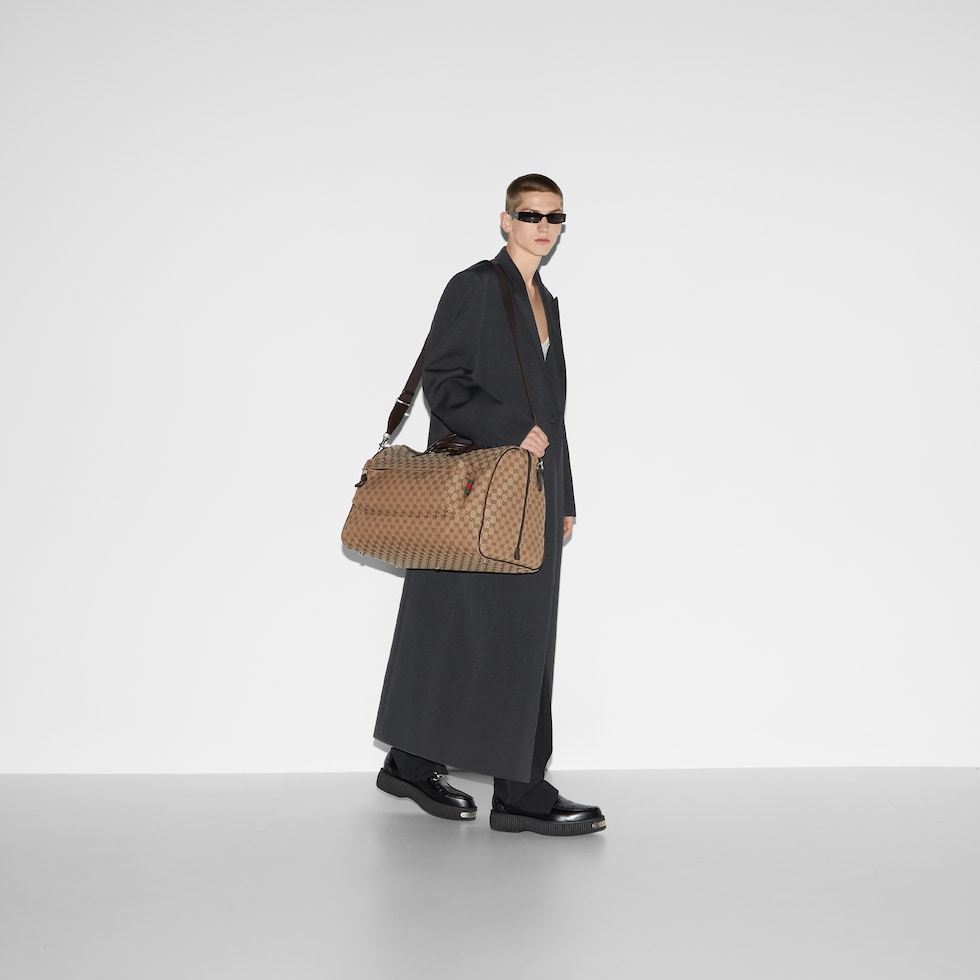 GG canvas large duffle bag