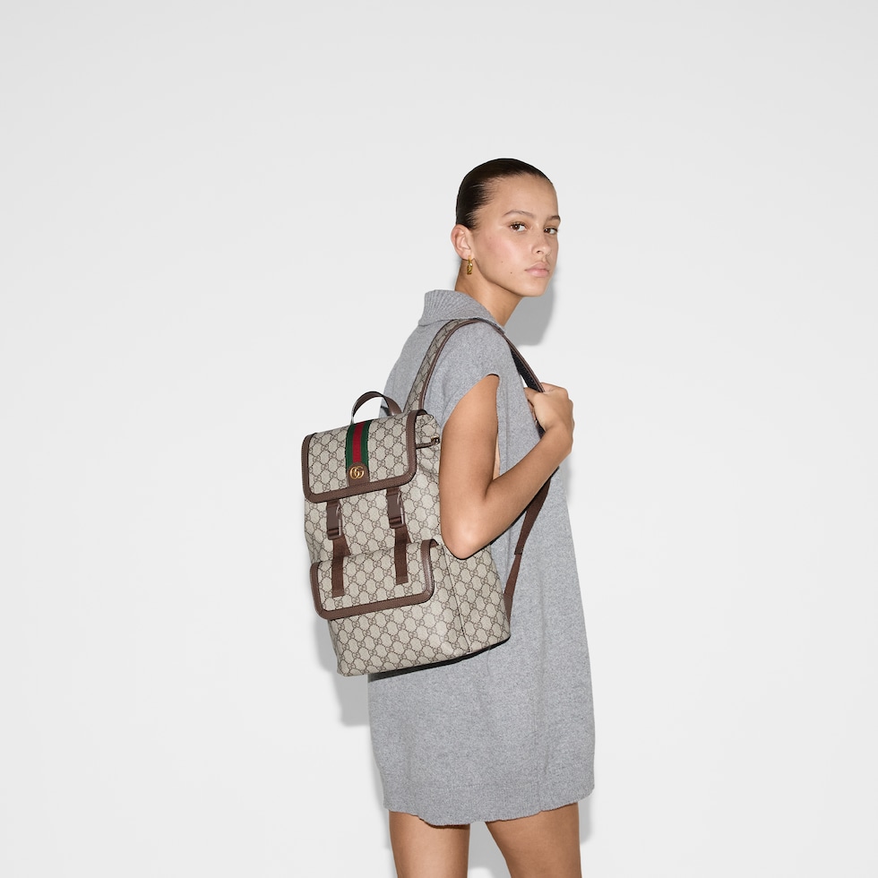 Min　GUCCI GGパターン リュック ベージュ/ブラック GUCCI グッチ バッグ レディース メンズ ブランド リュック