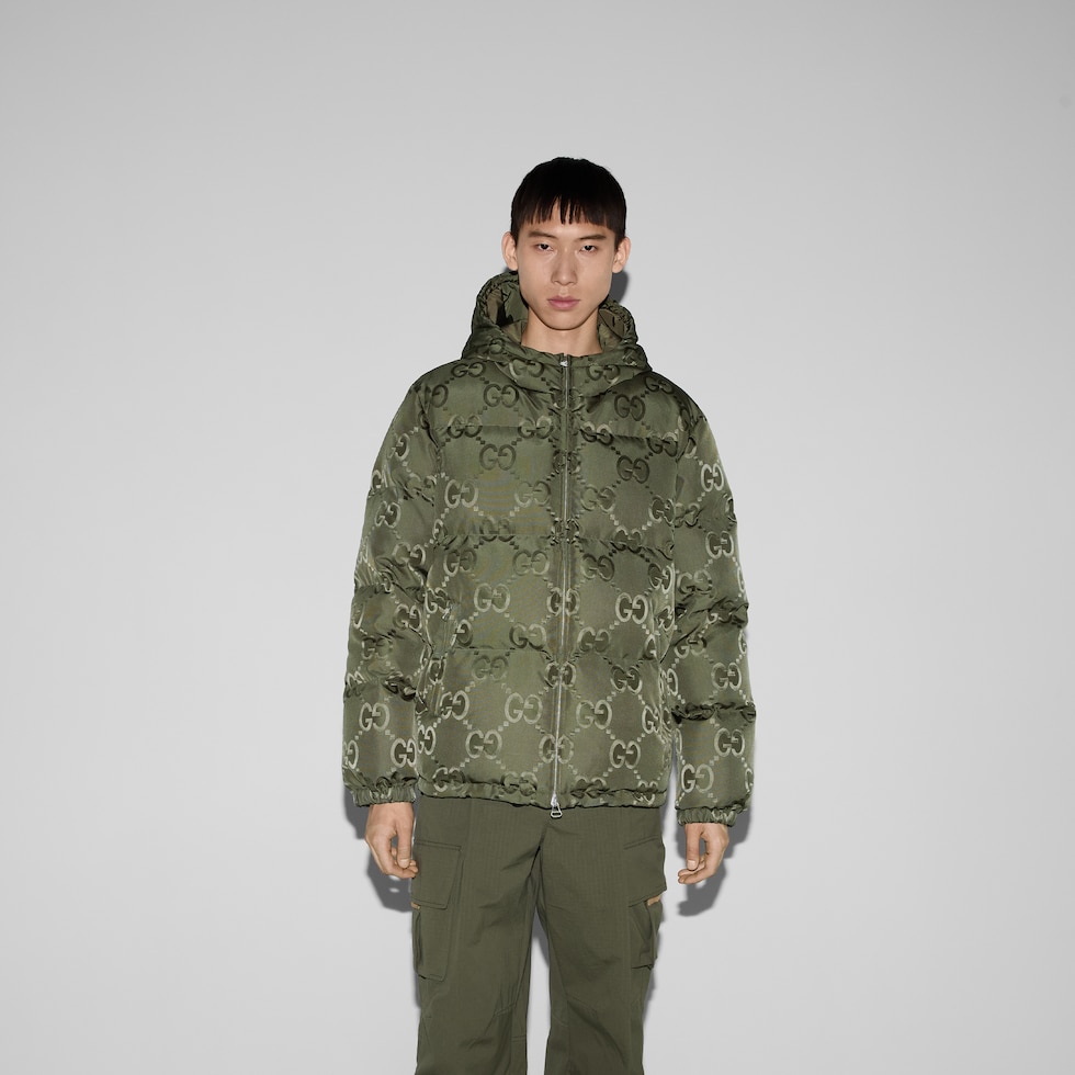 Jumbo GG canvas down jacket
