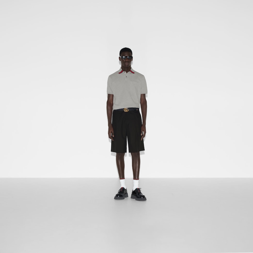 Cotton polo shirt with Web